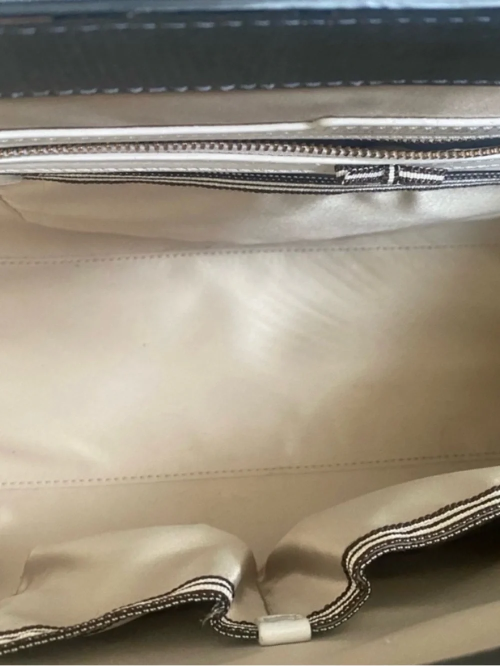 henri bendel grey Textured Top-Handle Satchel with Gold Lock